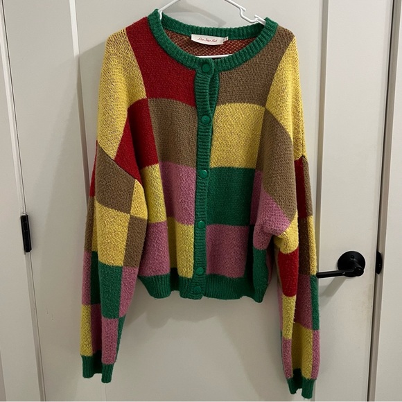 Lisa Says Gah Lauda Cardigan in Disco Check - Picture 2 of 7